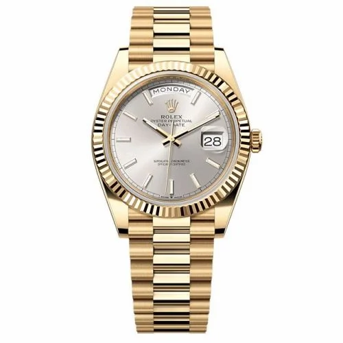 Rolex Day-Date 40 Yellow Gold - Fluted / Silver 228238-0066 (M228238-0066)